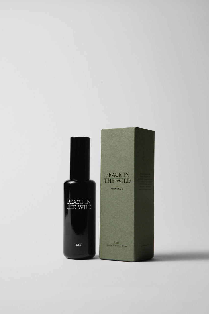 Bottle and Box of PEACE IN THE WILD Natural Ambience Spray SLEEP 50ml