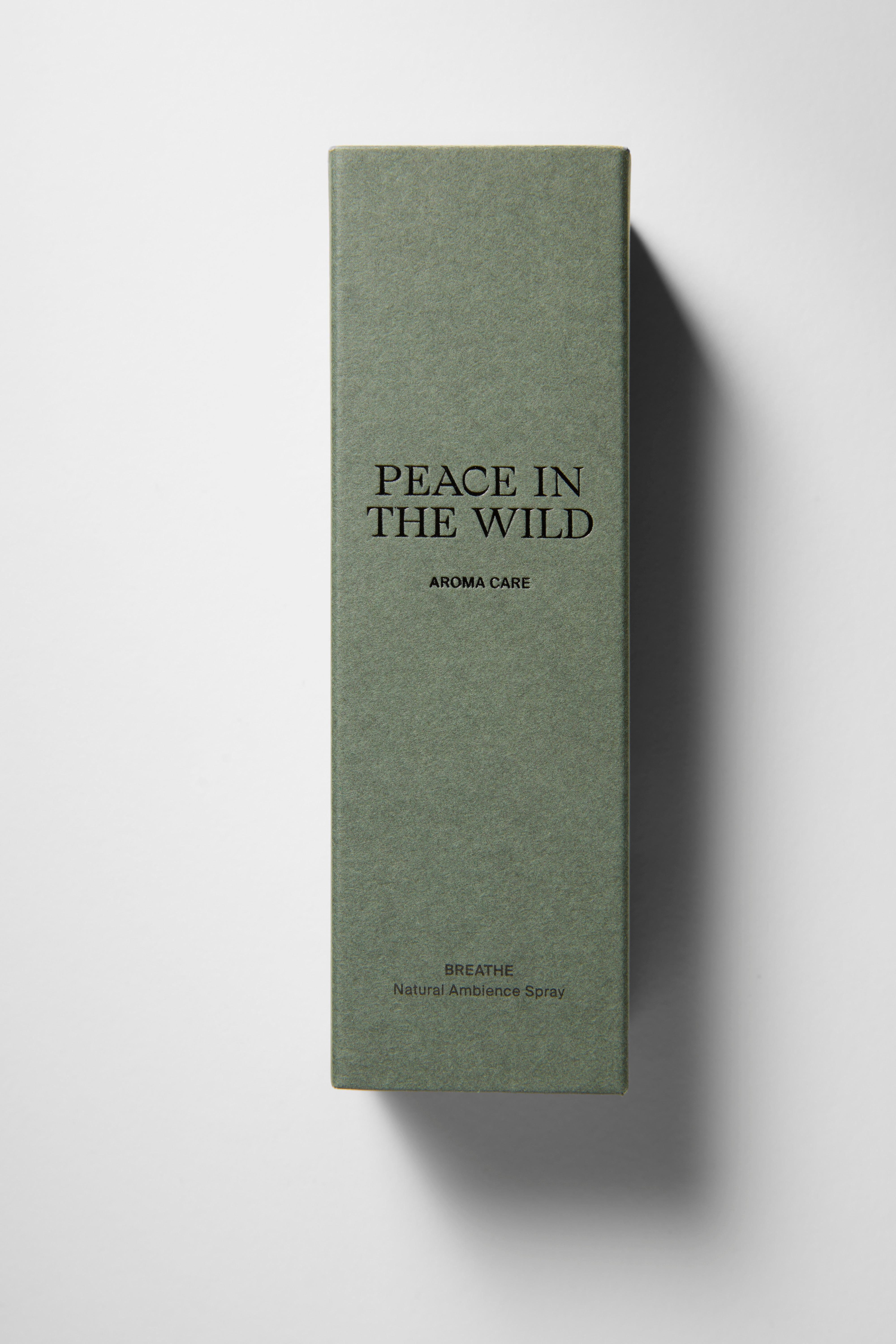 High quality natural green paper box of PEACE IN THE WILD Natural Ambience Spray BREATHE