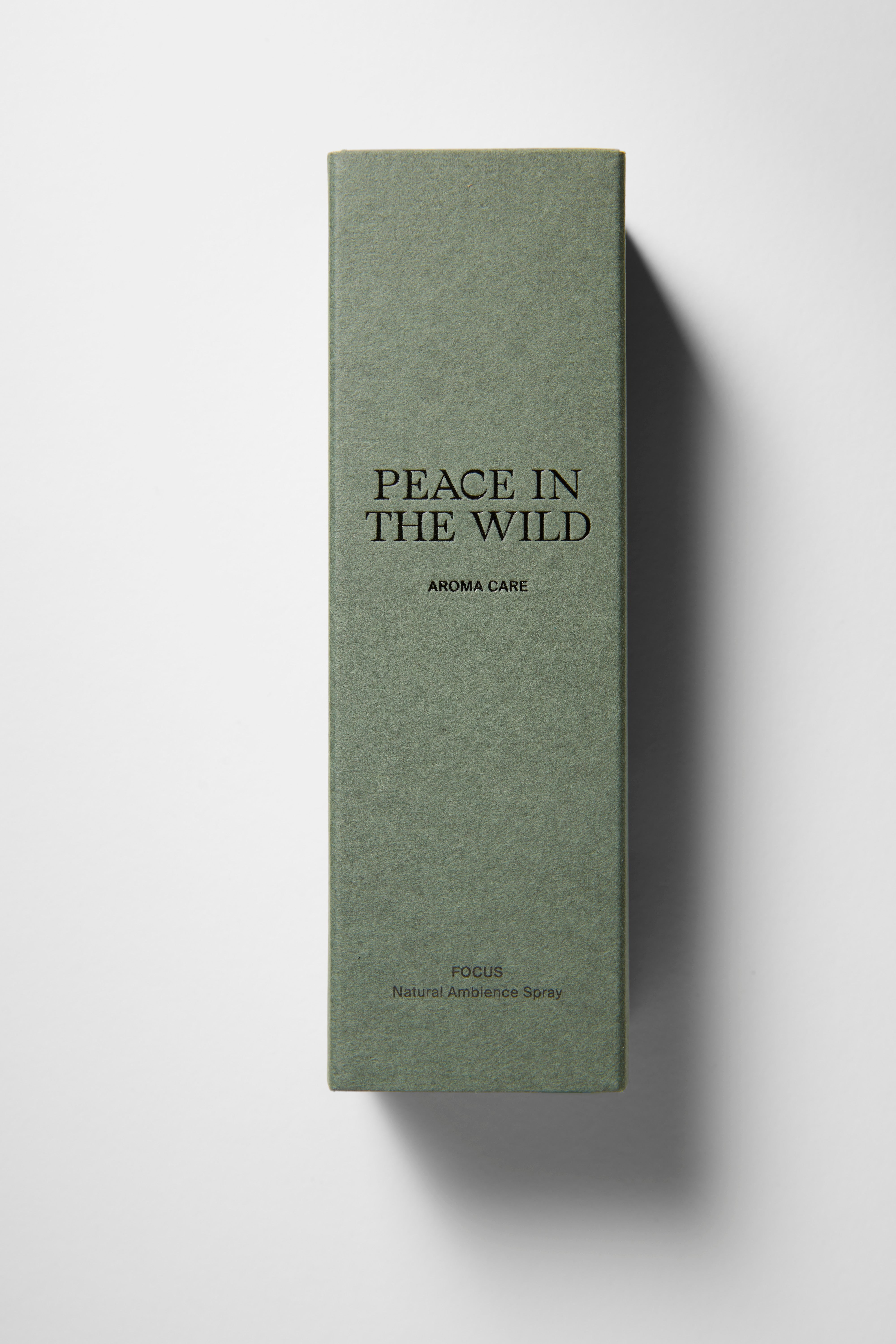 High quality natural green paper box of PEACE IN THE WILD Natural Ambience Spray FOCUS