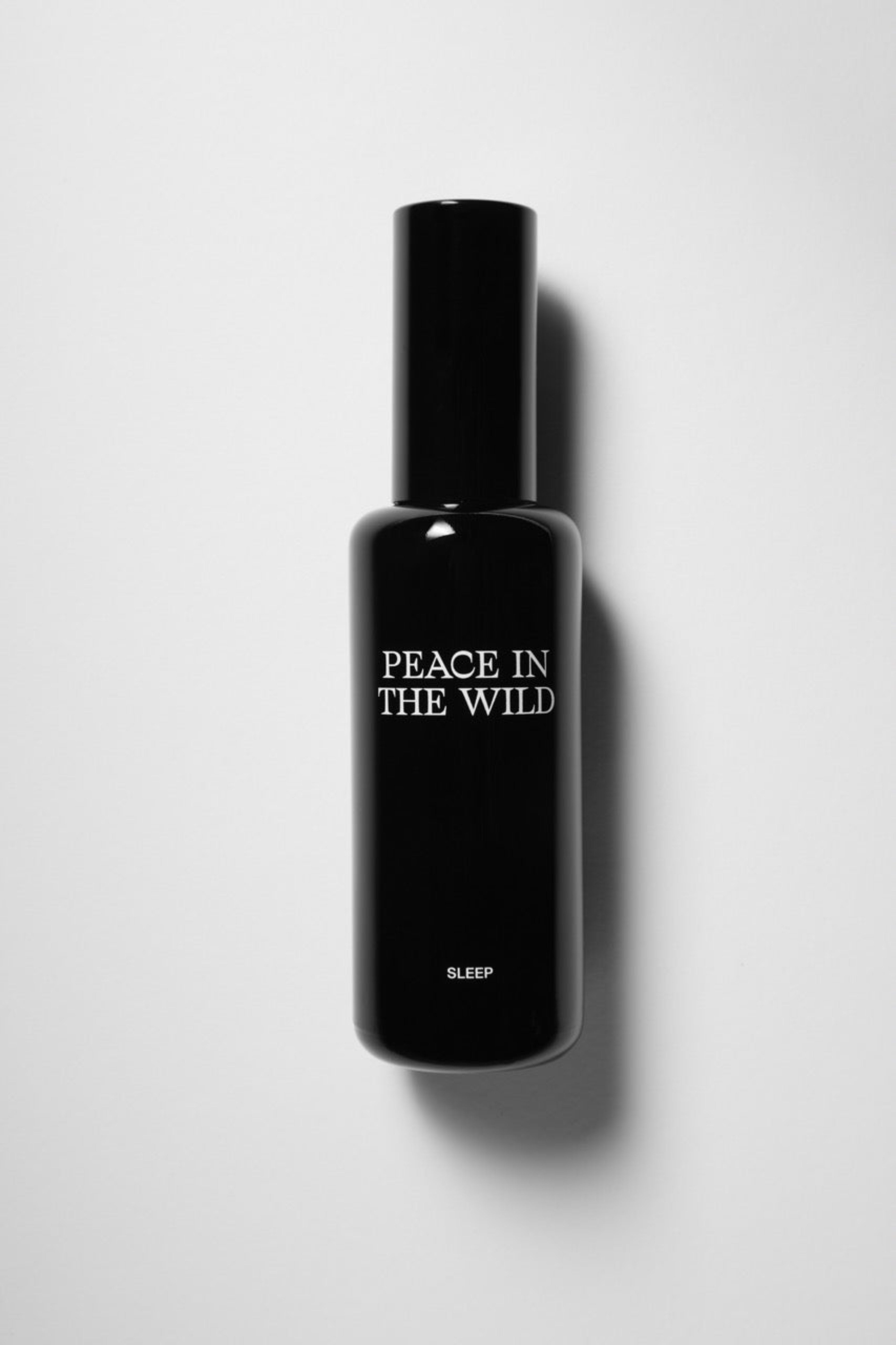 50ml black glass bottle of PEACE IN THE WILD Natural Ambience Spray SLEEP